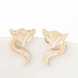 Eardrop Cute Little Fox (Love) Stud Earrings